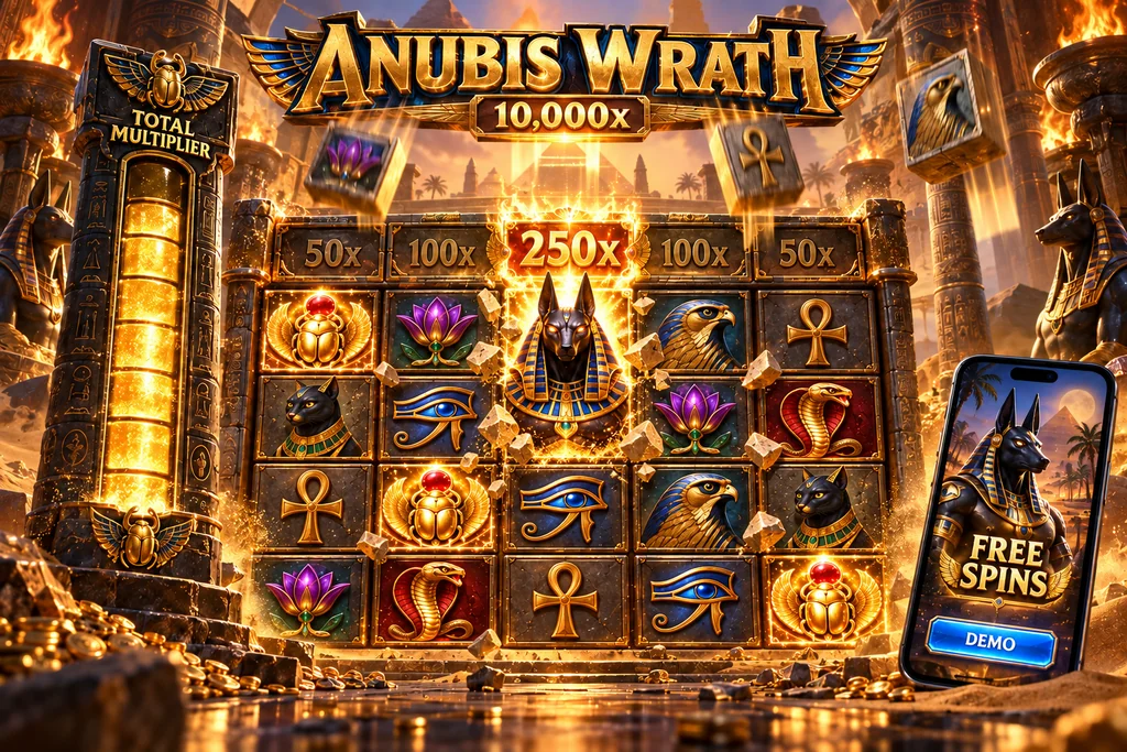 Anubis Wrath free spins total multiplier meter