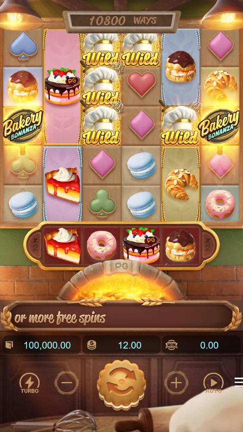 Bakery Bonanza reels above the conveyor