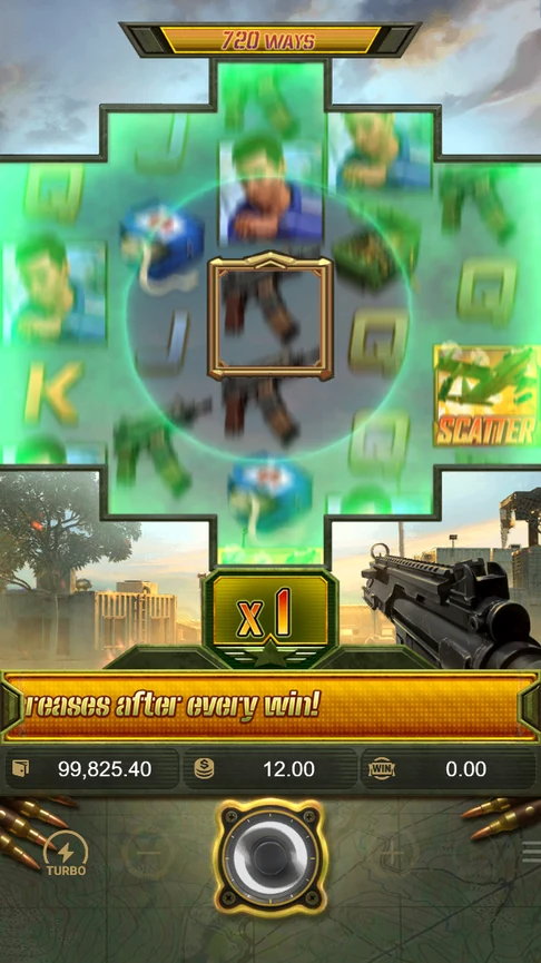 Airdrop targets the middle reel