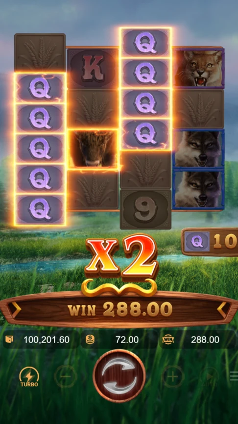 Buffalo Win ten queens 288 win