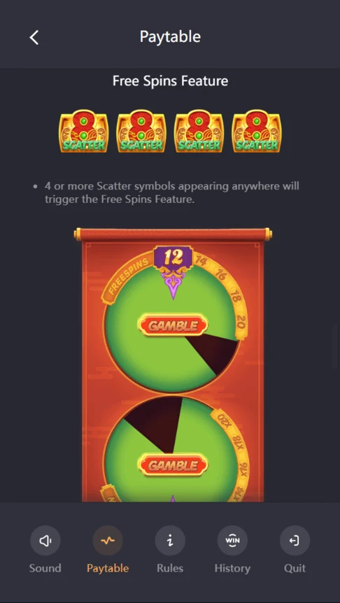 Caishen Wins free spins gamble wheels