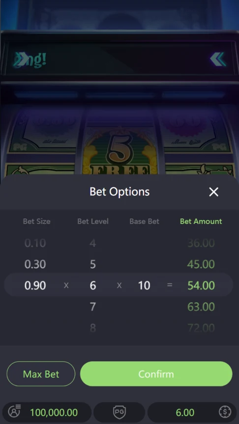 Cash Mania demo bet options