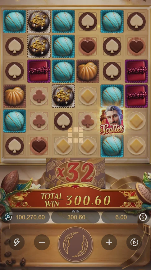 Chocolate Deluxe free spins total 228.60