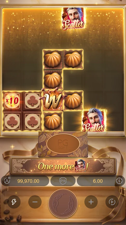 Three chocolatier scatters start free spins