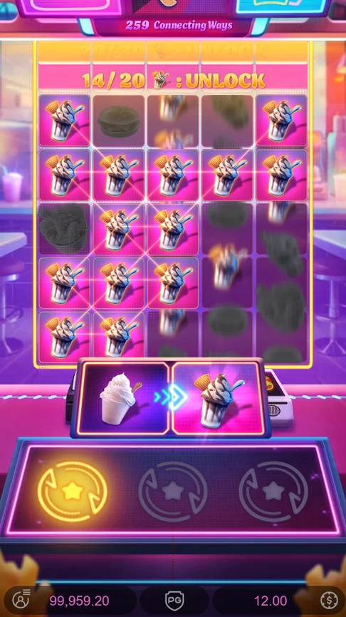 Sundae bonus grid with fifth row