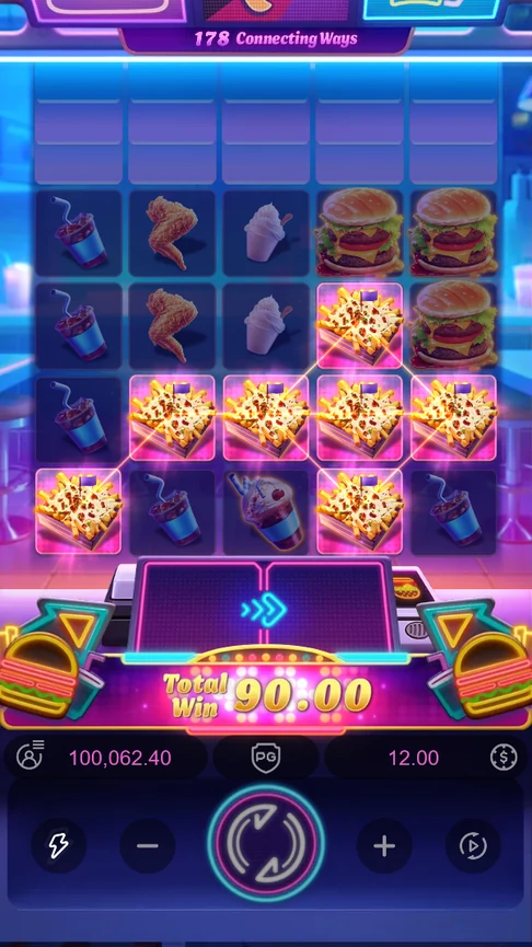 Diner Frenzy Spins cheese fries pay 90.00