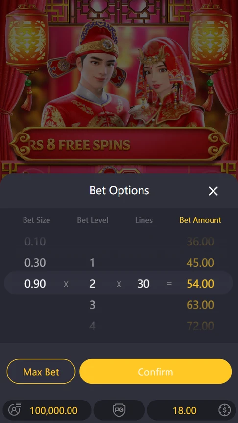 Double Fortune demo bet options