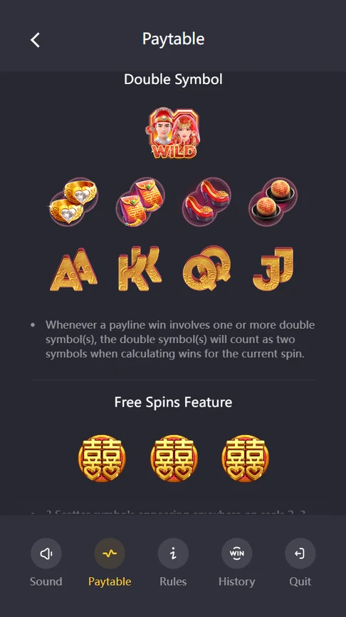 Double Fortune double symbols rules