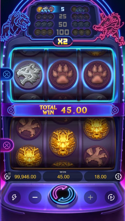 Dragon Tiger Luck any tiger line win
