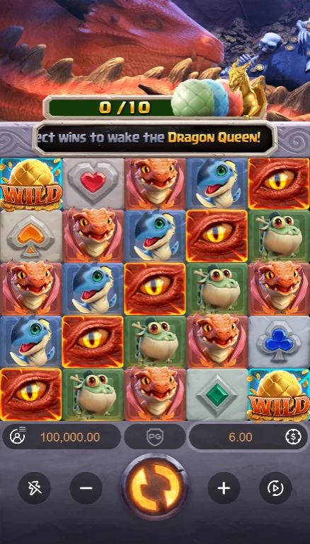 Dragon Hatch 5x5 board and collection bar