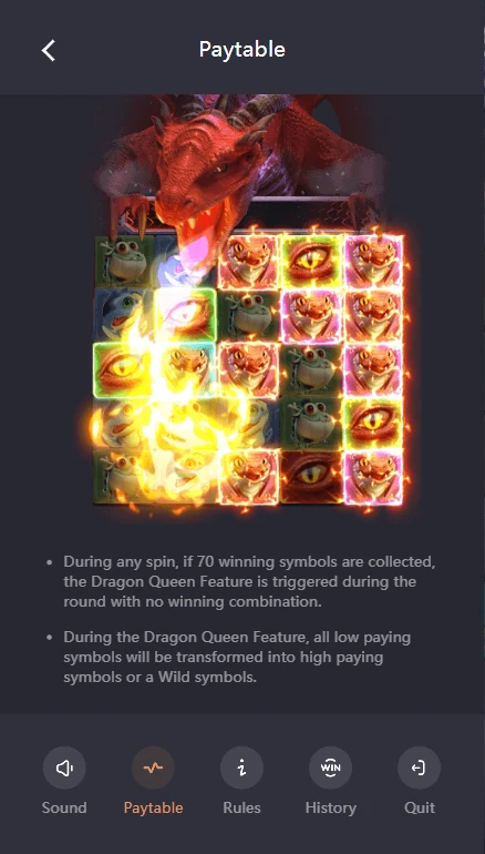Dragon Hatch Dragon Queen feature rules