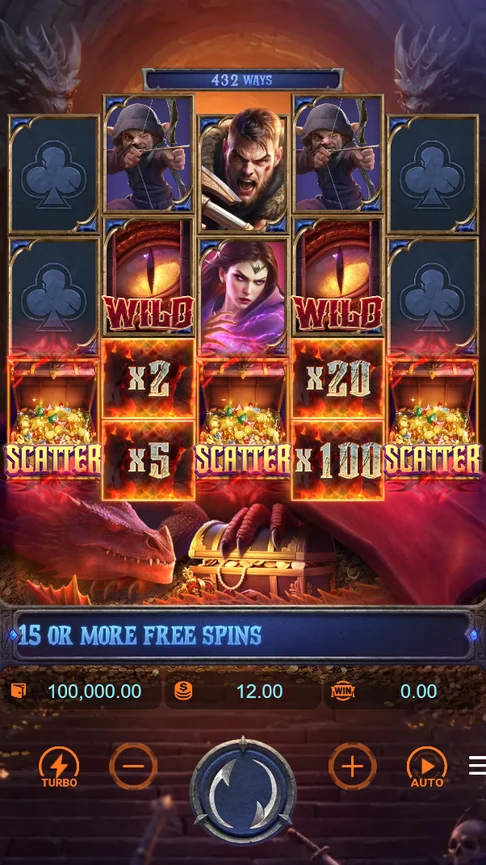 Dragon's Treasure Quest board with multipliers