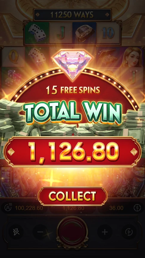 Dreams of Macau free spins total 1126