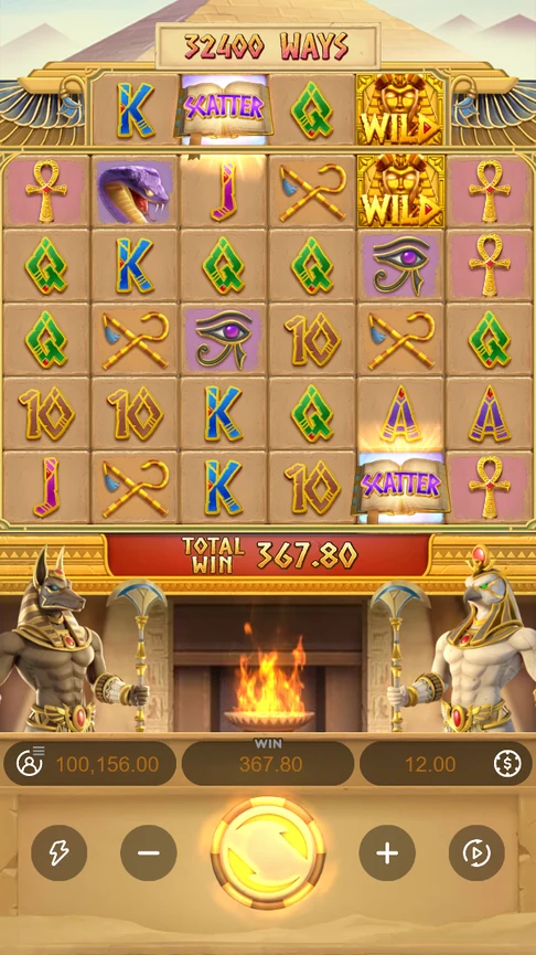 Total win 367.80 on spin 76