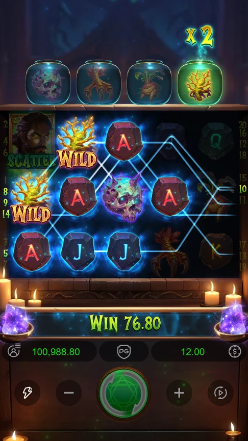 Coral jar doubles 76.80 win