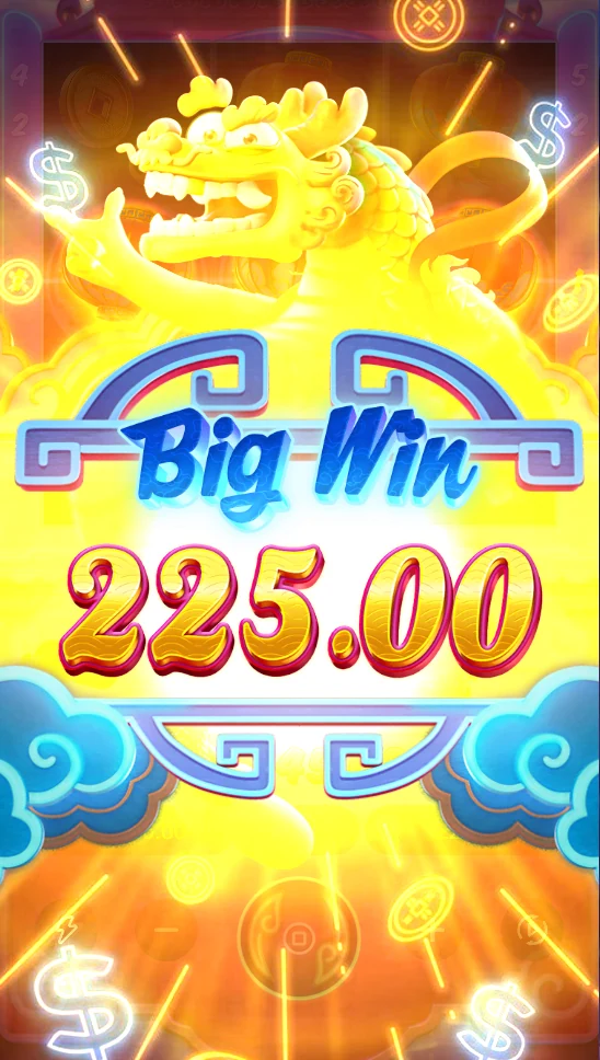 Fortune Dragon demo Big Win screen