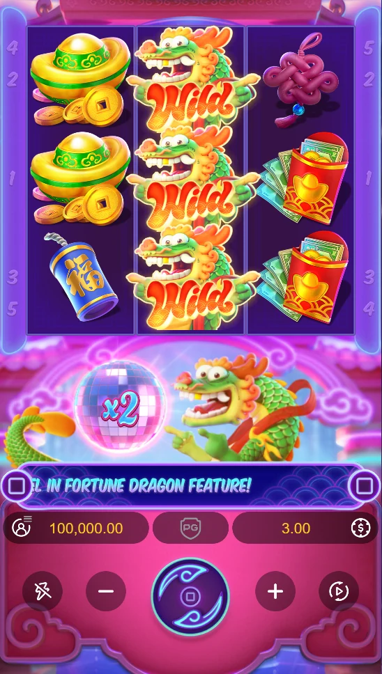 Fortune Dragon demo 3x3 reels wilds
