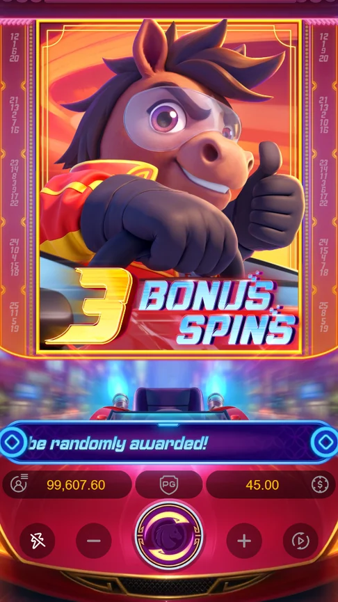 Fortune Horse three bonus spins award