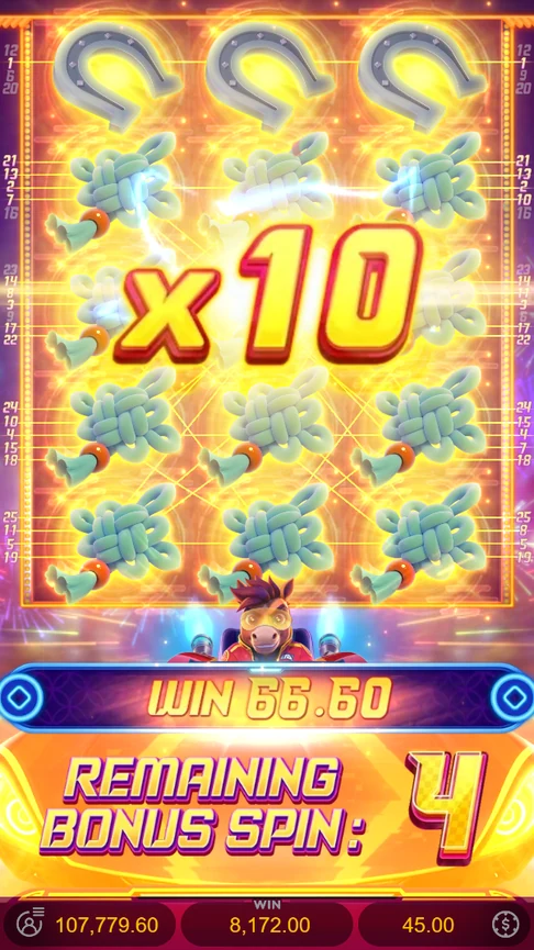 Fortune Horse bonus spin x10 win