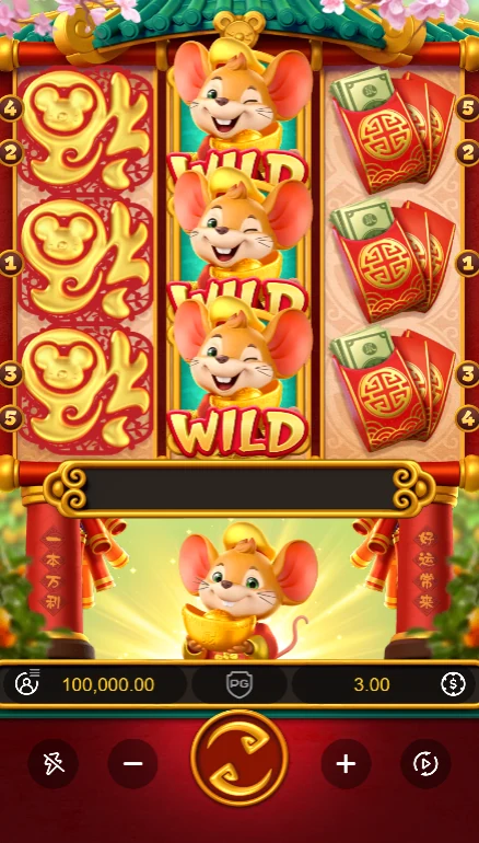 Fortune Mouse respin with no line win
