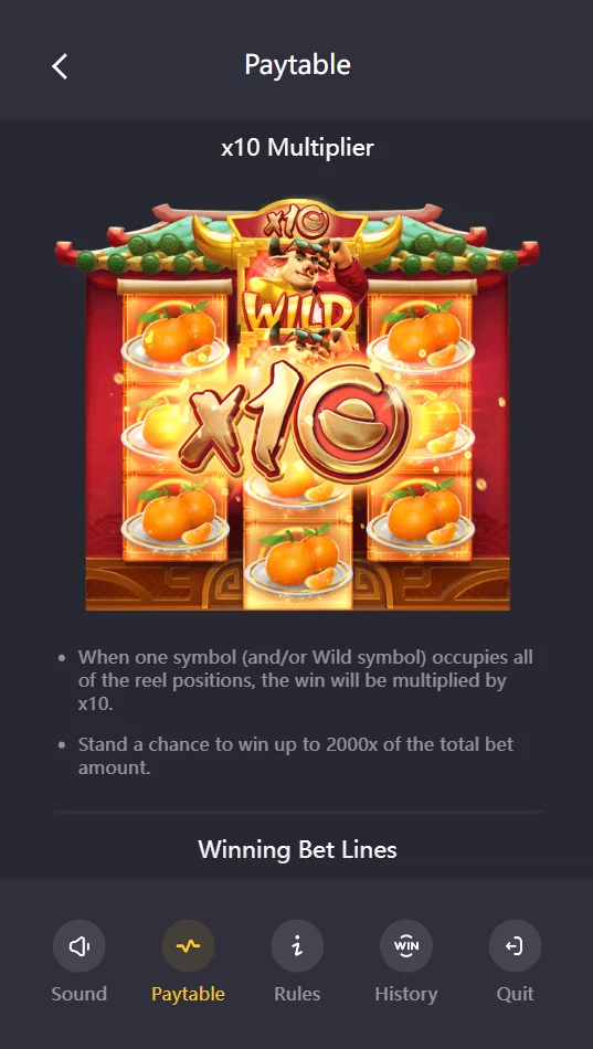 Fortune Ox x10 full screen multiplier