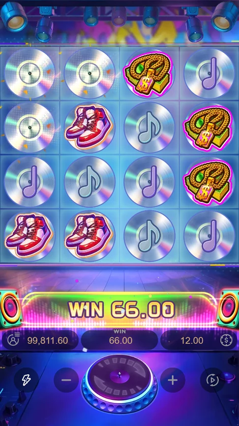 Funky Fortunez silver marks fill the grid