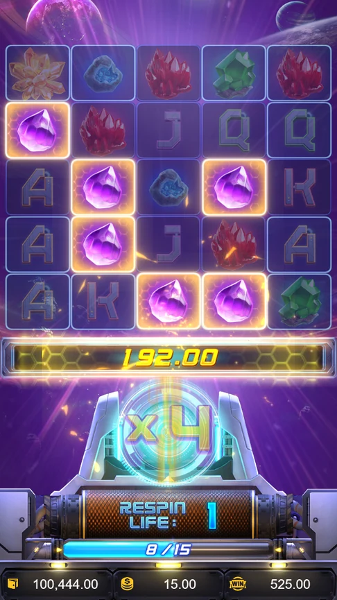 Purple gems pay 192.00 at x4
