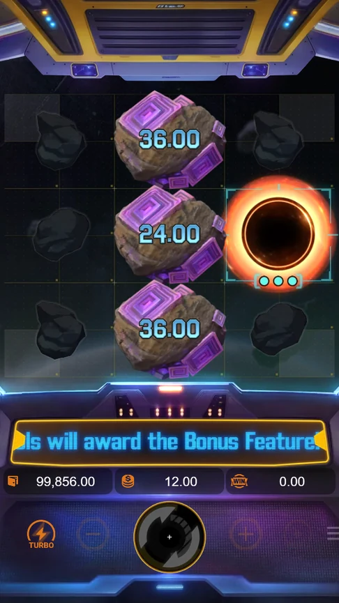 Galaxy Miner vortex with three counters