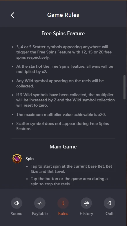 Ganesha Gold free spins feature rules