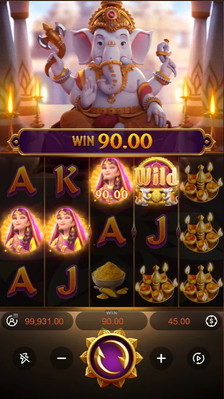 Ganesha Gold four of a kind win