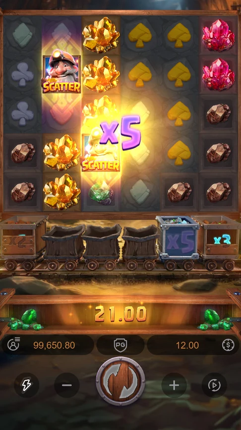 Revealed x5 multiplies 21.00 to 105.00