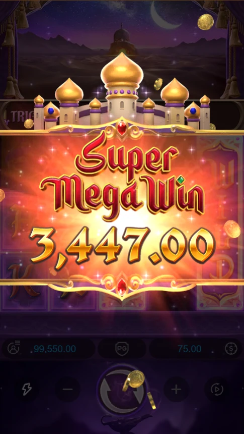 Genie's 3 Wishes Super Mega Win