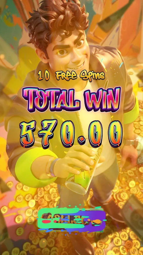 Graffiti Rush free spins total 570.00