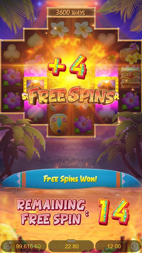 Two scatters add four free spins