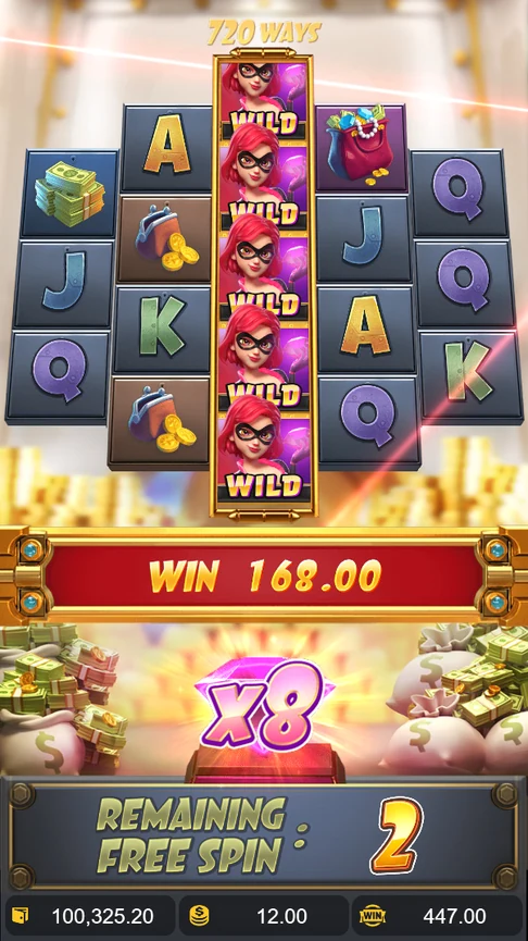 Heist Stakes free spin wild reel x8