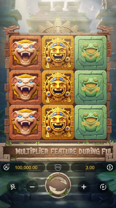 Incan Wonders 3x3 stone tile reels