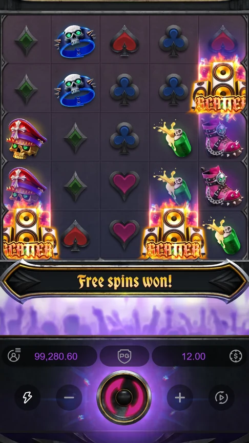 Three scatters start ten free spins