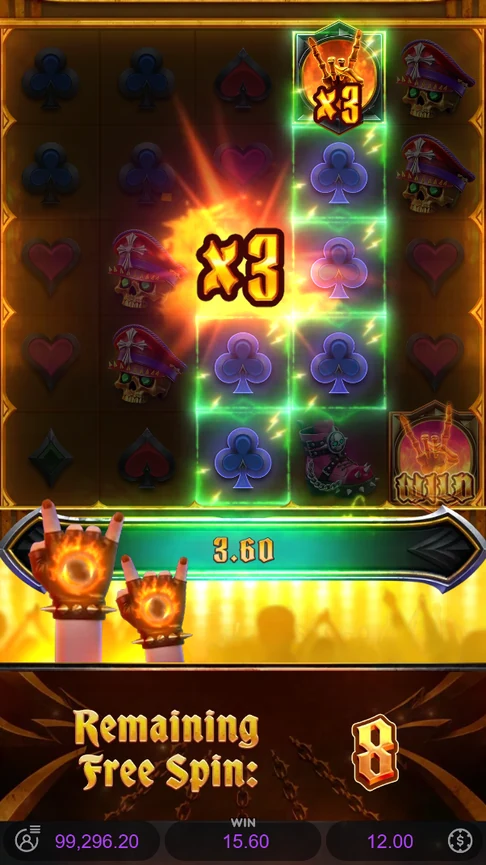 Sticky x3 wild in free spins