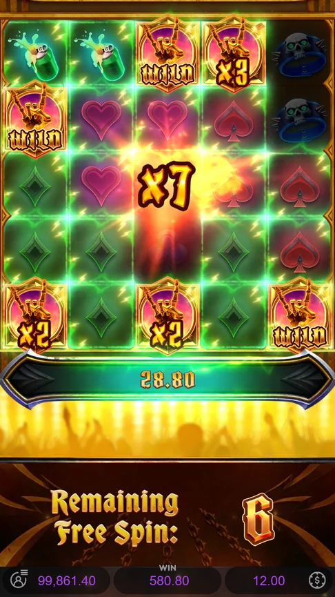 Inferno Mayhem wilds multiply wins x7