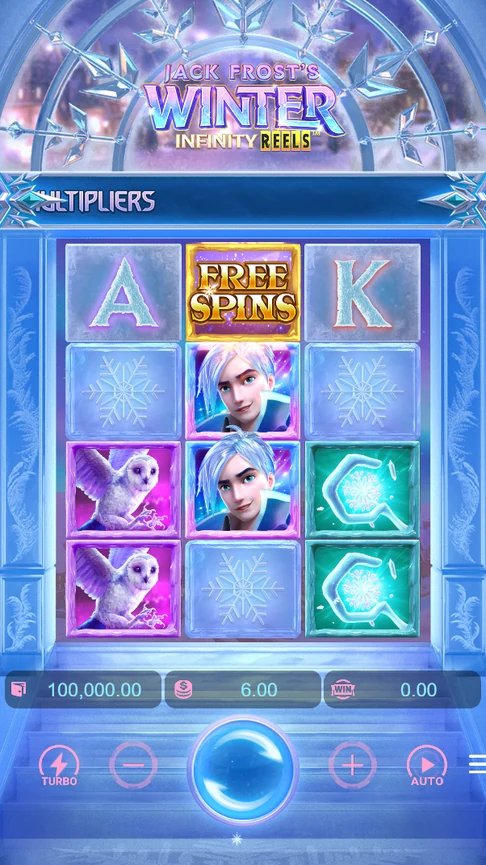 Jack Frost's Winter three-reel starting board