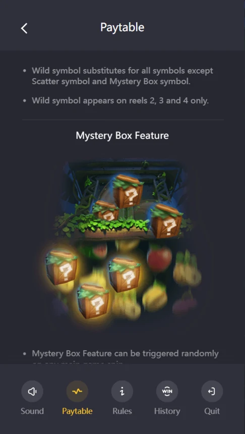 Jungle Delight Mystery Box feature