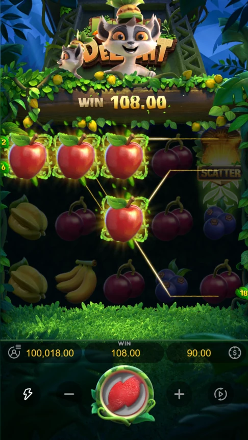 Jungle Delight three apple lines win
