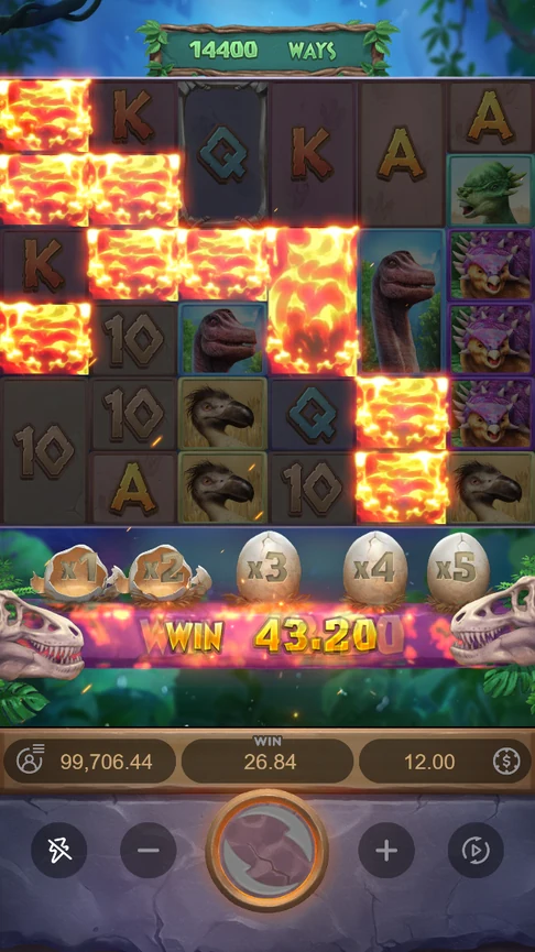 Jurassic Kingdom x2 cascade 43.20 round