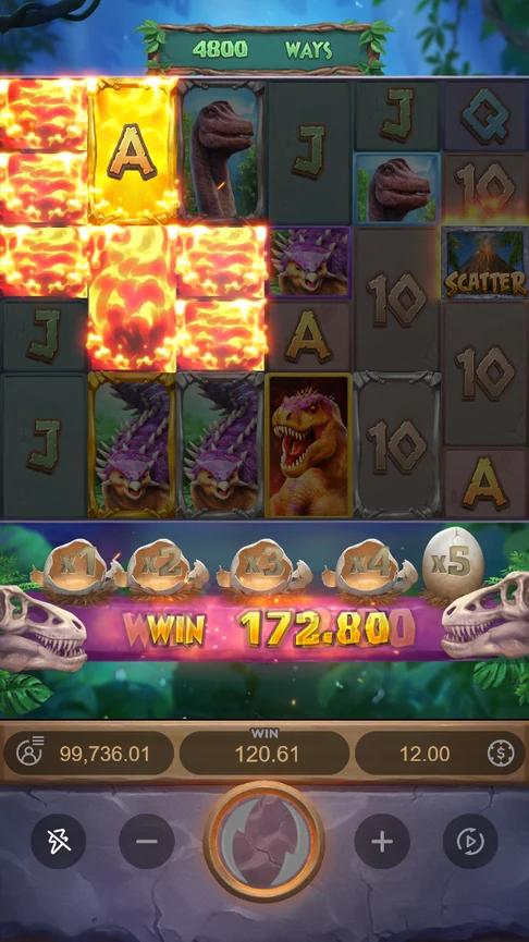 Jurassic Kingdom x4 cascade round 172.80