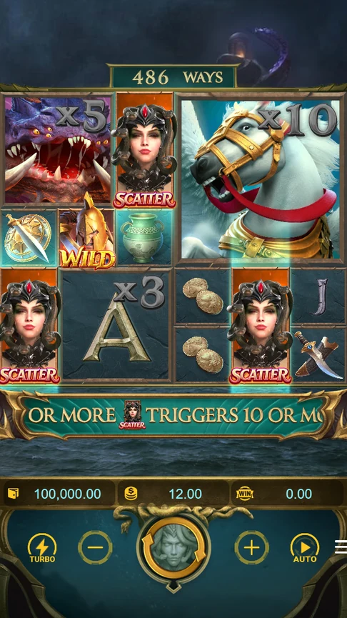 Legend of Perseus big symbols board