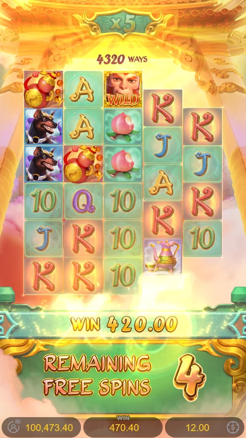 Legendary Monkey King free spin x5 420
