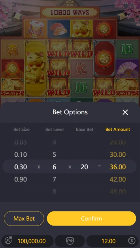 Lucky Neko demo bet options