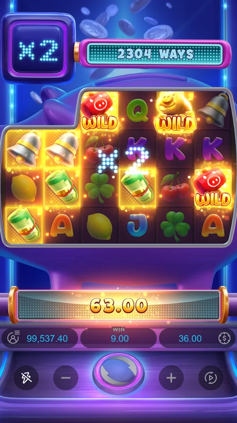 Lucky Piggy x2 round 63.00 base win