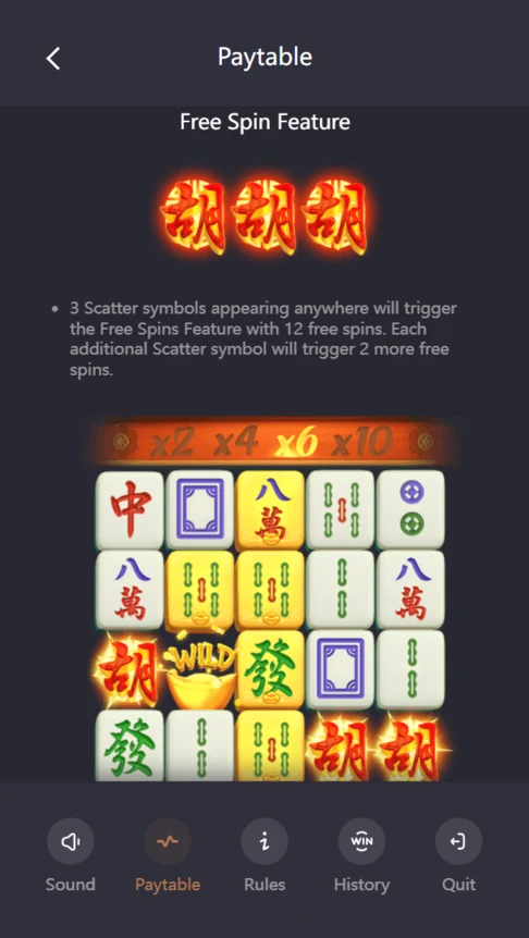 Mahjong Ways free spins x10 multiplier