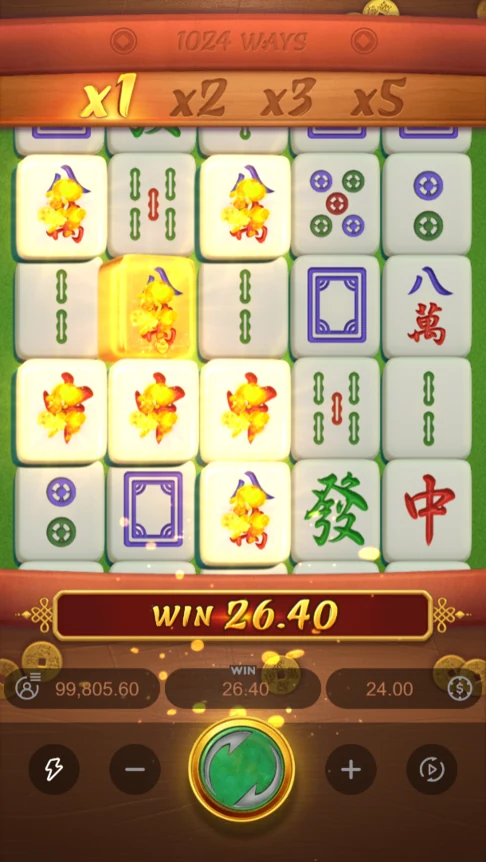 Mahjong Ways demo win gold tile